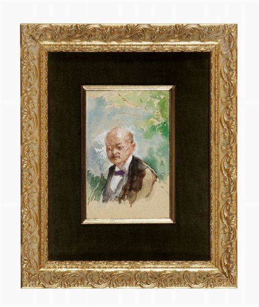 Pompeo Mariani : Ritratto maschile.  - Asta Stampe, disegni e dipinti antichi, moderni e contemporanei   - Associazione Nazionale - Case d'Asta italiane