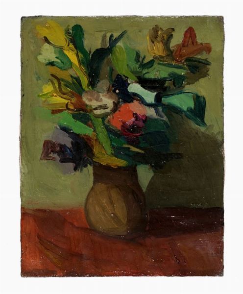 Vaso di fiori.  - Asta Stampe, disegni e dipinti antichi, moderni e contemporanei   - Associazione Nazionale - Case d'Asta italiane