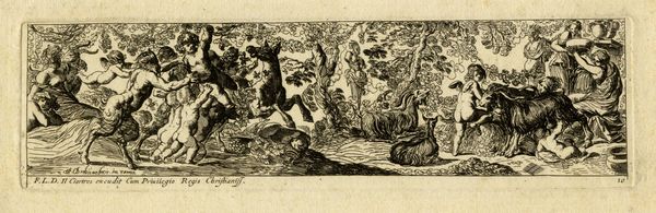 PIERRE BRBIETTE : Fregio con satiri, baccanti, capre e amorini in una vigna.  - Asta Stampe, disegni e dipinti antichi, moderni e contemporanei   - Associazione Nazionale - Case d'Asta italiane