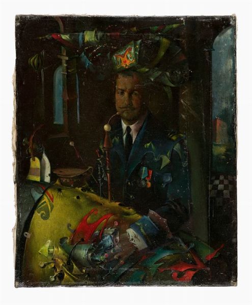 NIKOLAI ANTONOVICH MATSEDONSKY : Male portrait.  - Asta Stampe, disegni e dipinti antichi, moderni e contemporanei   - Associazione Nazionale - Case d'Asta italiane