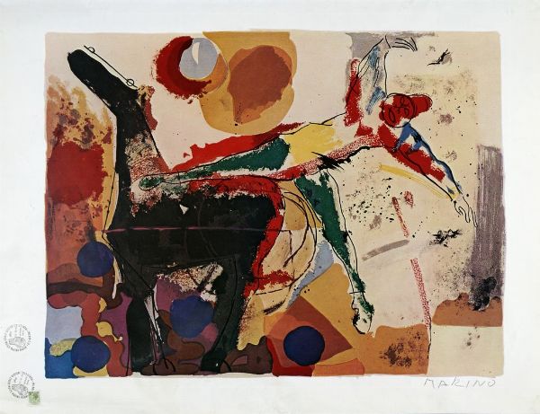 Marino Marini : Manifesto per l'inaugurazione del Museo Civico Marino Marini.  - Asta Stampe, disegni e dipinti antichi, moderni e contemporanei   - Associazione Nazionale - Case d'Asta italiane