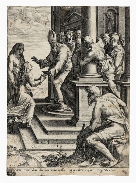 Lotto di 15 incisioni prevalentemente a soggetto biblico e sacro.  - Asta Stampe, disegni e dipinti antichi, moderni e contemporanei   - Associazione Nazionale - Case d'Asta italiane