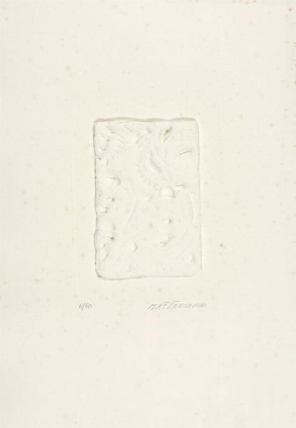 UMBERTO MASTROIANNI : Lotto composto di 2 incisioni.  - Asta Stampe, disegni e dipinti antichi, moderni e contemporanei   - Associazione Nazionale - Case d'Asta italiane