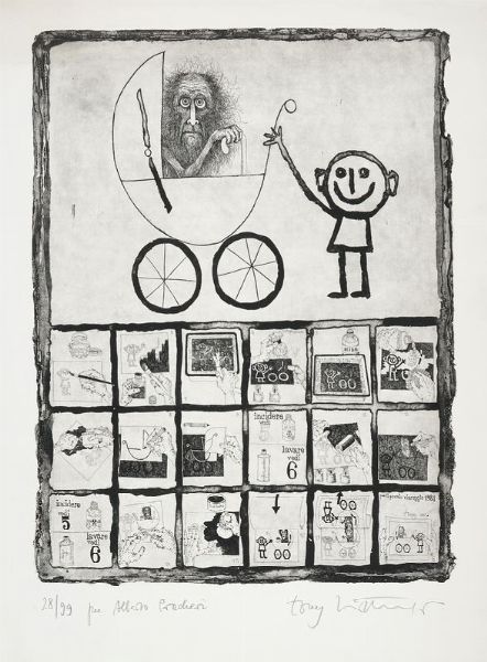 Tony Munzlinger : Lotto composto di 3 incisioni.  - Asta Stampe, disegni e dipinti antichi, moderni e contemporanei   - Associazione Nazionale - Case d'Asta italiane