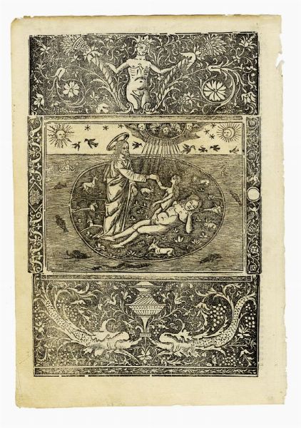 HIERONIMUS DE SANCTIS : La creazione di Eva.  - Asta Stampe, disegni e dipinti antichi, moderni e contemporanei   - Associazione Nazionale - Case d'Asta italiane