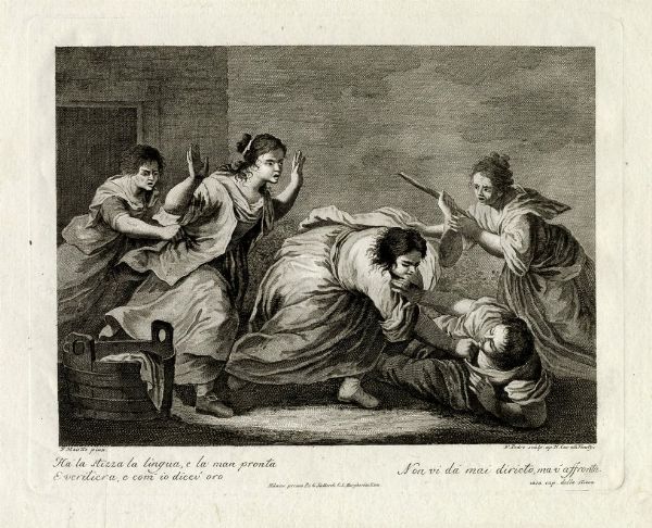 FRANCESCO DEL PEDRO : Due tavole con soggetti di genere.  - Asta Stampe, disegni e dipinti antichi, moderni e contemporanei   - Associazione Nazionale - Case d'Asta italiane