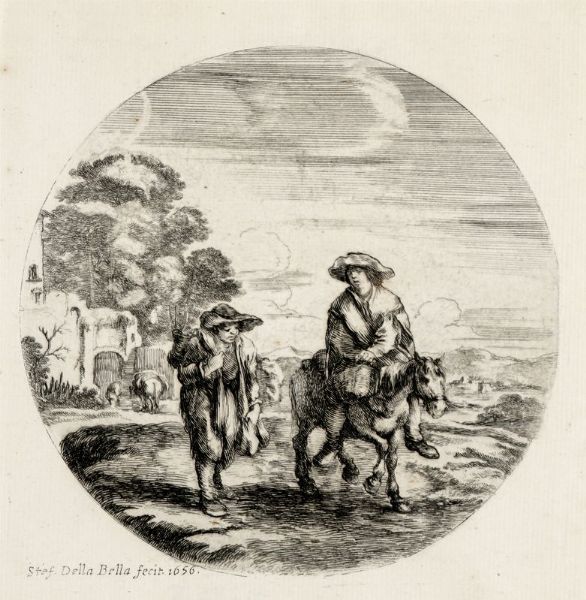 Stefano Della Bella : La processione del Santissimo Sacramento.  - Asta Stampe, disegni e dipinti antichi, moderni e contemporanei   - Associazione Nazionale - Case d'Asta italiane