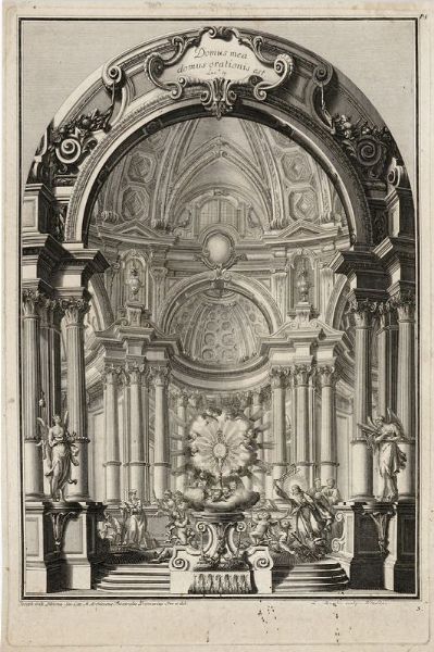 GIUSEPPE GALLI BIBIENA : Cinque tavole da Architetture e prospettive.  - Asta Stampe, disegni e dipinti antichi, moderni e contemporanei   - Associazione Nazionale - Case d'Asta italiane