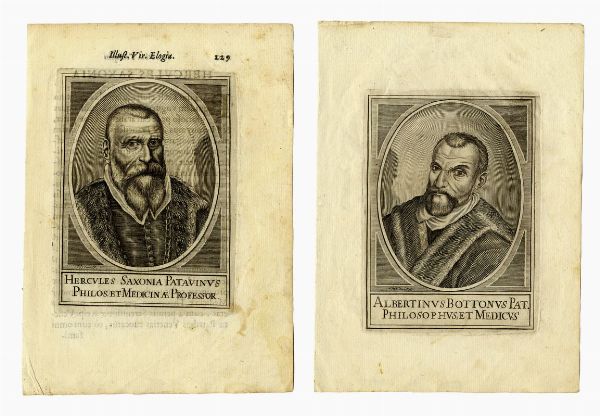 Lotto di sedici ritratti di medici illustri.  - Asta Stampe, disegni e dipinti antichi, moderni e contemporanei   - Associazione Nazionale - Case d'Asta italiane