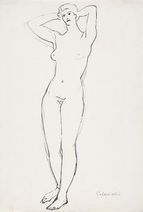 Giovanni Colacicchi - Nudo femminile.