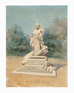 GIUSEPPE GUASTALLA - Studio per monumeto a Giuseppe Verdi.