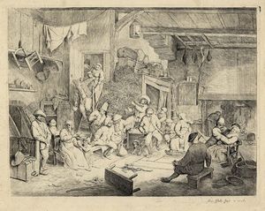 ADRIAEN (VAN) OSTADE - La danza all'osteria.