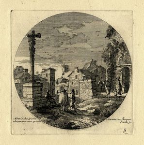 GABRIEL PERELLE - Lotto di cinque paesaggi.