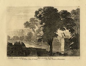 GABRIEL PERELLE : Lotto di cinque paesaggi.  - Asta Stampe, disegni e dipinti antichi, moderni e contemporanei   - Associazione Nazionale - Case d'Asta italiane