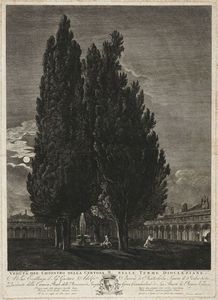 FRANCESCO PIRANESI - Veduta del chiostro della Certosa nelle Terme Diocleziane.