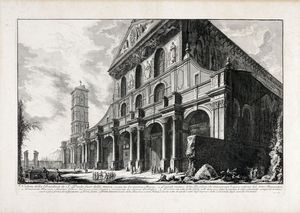 GIOVANNI BATTISTA PIRANESI - Veduta della Basilica di S. Paolo fuor delle mura, eretta da Costantino Magno.