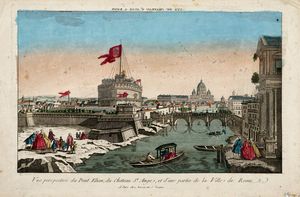 Vedute da Choix de vues d'optique des XVIIIe et XIXe sicles. Vues d'Italie.  - Asta Stampe, disegni e dipinti antichi, moderni e contemporanei   - Associazione Nazionale - Case d'Asta italiane