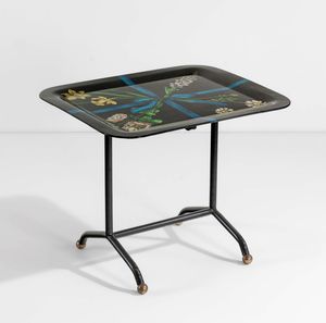 Piero Fornasetti - Tavolo basso pieghevole con piano a vassoio