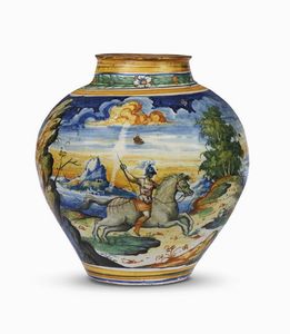 GRANDE VASO A BOCCIA, VENEZIA, MASTRO DOMENICO E COLLABORATORI, TERZO QUARTO SECOLO XVI  - Asta Arte a Venezia tra XVI e XIX secolo - Associazione Nazionale - Case d'Asta italiane