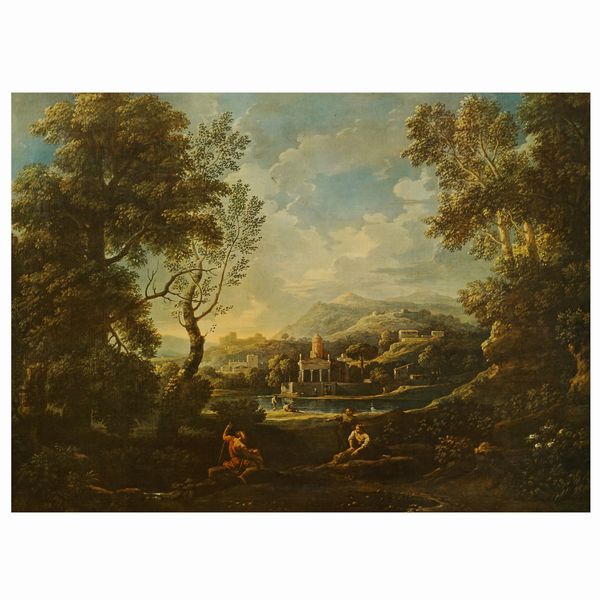 Stampa oleografica su tela  - Asta Dipinti e Stampe   - Associazione Nazionale - Case d'Asta italiane