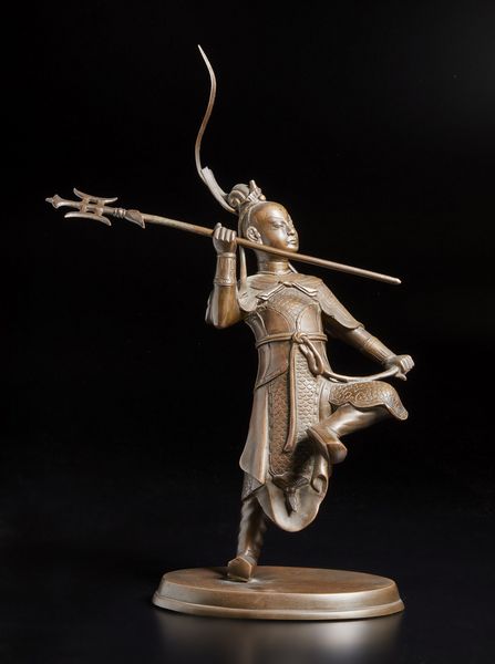 Arte Cinese : Figura di guerriero in bronzo  Cina, dinastia Qing, XVIII secolo  - Asta Asta 373 | ARTE ORIENTALE E ISLAMICA - ARTE ORIENALE E WUNDERKAMMER Online - Associazione Nazionale - Case d'Asta italiane