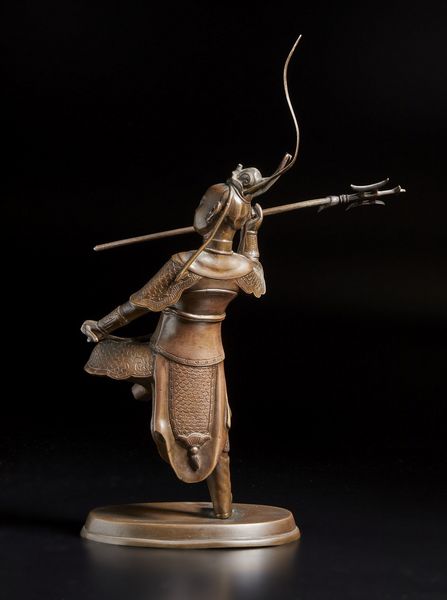 Arte Cinese : Figura di guerriero in bronzo  Cina, dinastia Qing, XVIII secolo  - Asta Asta 373 | ARTE ORIENTALE E ISLAMICA - ARTE ORIENALE E WUNDERKAMMER Online - Associazione Nazionale - Case d'Asta italiane