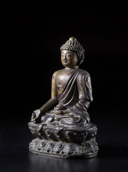 Arte Cinese : Scultura in bronzo raffigurante Ratnasambhava  Cina, dinastia Ming, XVI secolo  - Asta Asta 373 | ARTE ORIENTALE E ISLAMICA - ARTE ORIENALE E WUNDERKAMMER Online - Associazione Nazionale - Case d'Asta italiane