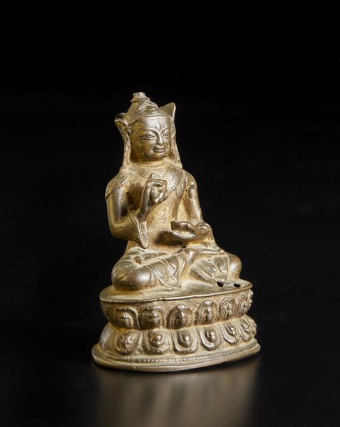 Arte Himalayana : Figura in bronzo raffigurante Padmasambhava  Tibet, XVI secolo  - Asta Asta 373 | ARTE ORIENTALE E ISLAMICA - ARTE ORIENALE E WUNDERKAMMER Online - Associazione Nazionale - Case d'Asta italiane