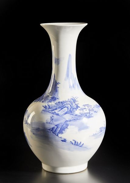 Arte Cinese : Vaso globulare in porcellana bianco blu  Cina, XX secolo  - Asta Asta 373 | ARTE ORIENTALE E ISLAMICA - ARTE ORIENALE E WUNDERKAMMER Online - Associazione Nazionale - Case d'Asta italiane