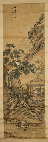 Arte Cinese : Due rotoli verticali con paesaggi Cina, dinastia Qing, XIX secolo  - Asta Asta 373 | ARTE ORIENTALE E ISLAMICA - ARTE ORIENALE E WUNDERKAMMER Online - Associazione Nazionale - Case d'Asta italiane