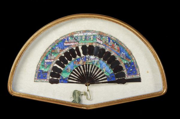 Arte Cinese : Ventaglio in cornice Cina, dinastia Qing, XIX secolo  - Asta Asta 373 | ARTE ORIENTALE E ISLAMICA - ARTE ORIENALE E WUNDERKAMMER Online - Associazione Nazionale - Case d'Asta italiane