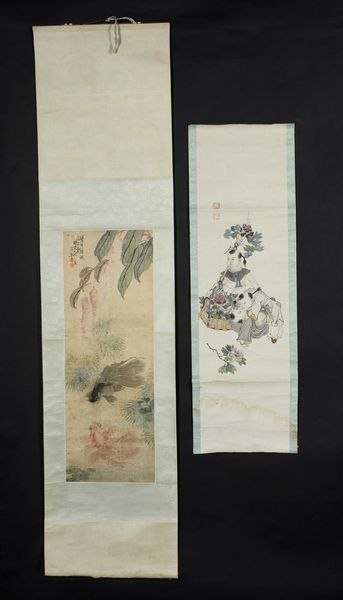 Arte Cinese : Due rotoli verticali su carta  Cina, dinastia Qing, XIX secolo  - Asta Asta 373 | ARTE ORIENTALE E ISLAMICA - ARTE ORIENALE E WUNDERKAMMER Online - Associazione Nazionale - Case d'Asta italiane
