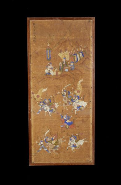 Arte Cinese : Lotto composto da quattro dipinti ed un grande ricamo Cina, XIX-XX secolo  - Asta Asta 373 | ARTE ORIENTALE E ISLAMICA - ARTE ORIENALE E WUNDERKAMMER Online - Associazione Nazionale - Case d'Asta italiane