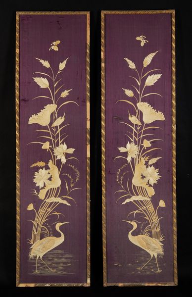 Arte Cinese : Coppia di pannelli a ricamo Cina, dinastia Qing, XIX secolo  - Asta Asta 373 | ARTE ORIENTALE E ISLAMICA - ARTE ORIENALE E WUNDERKAMMER Online - Associazione Nazionale - Case d'Asta italiane