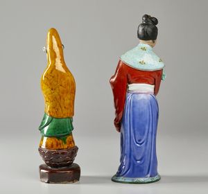 Arte Cinese : Lotto composto da sei porcellane policrome  Cina, dinastia Qing, XIX secolo  - Asta Asta 373 | ARTE ORIENTALE E ISLAMICA - ARTE ORIENALE E WUNDERKAMMER Online - Associazione Nazionale - Case d'Asta italiane