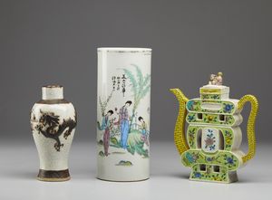 Arte Cinese : Lotto composto da sette manufatti in porcellana  Cina, XIX-XX secolo  - Asta Asta 373 | ARTE ORIENTALE E ISLAMICA - ARTE ORIENALE E WUNDERKAMMER Online - Associazione Nazionale - Case d'Asta italiane