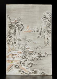 Arte Cinese : Gruppo di tre placche in porcellana smaltata  Cina, inizio XX secolo  - Asta Asta 373 | ARTE ORIENTALE E ISLAMICA - ARTE ORIENALE E WUNDERKAMMER Online - Associazione Nazionale - Case d'Asta italiane