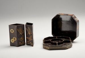 Arte Cinese : Gruppo di otto contenitori in lacca  Cina, dinastia Qing, XVIII- XIX secolo  - Asta Asta 373 | ARTE ORIENTALE E ISLAMICA - ARTE ORIENALE E WUNDERKAMMER Online - Associazione Nazionale - Case d'Asta italiane