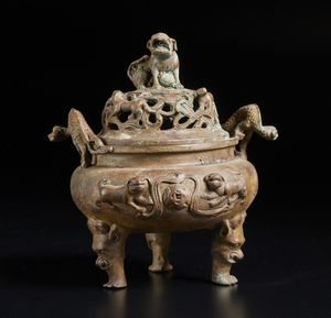 Arte Cinese : Teiera, incensiere e Buddha assiso Cina, XX secolo  - Asta Asta 373 | ARTE ORIENTALE E ISLAMICA - ARTE ORIENALE E WUNDERKAMMER Online - Associazione Nazionale - Case d'Asta italiane