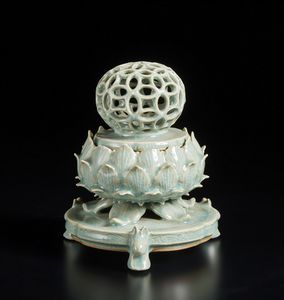 Arte Cinese - Incensiere celadon  Corea, XIX secolo