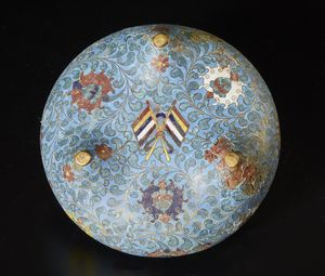 Arte Cinese : Incensiere cloisonn�  Cina, periodo Repubblica  - Asta Asta 373 | ARTE ORIENTALE E ISLAMICA - ARTE ORIENALE E WUNDERKAMMER Online - Associazione Nazionale - Case d'Asta italiane