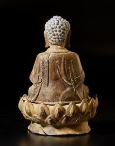Arte Cinese : Figura del Buddha cosmico Amitabha in bronzo dorato  Cina, dinastia Ming (?)  - Asta Asta 373 | ARTE ORIENTALE E ISLAMICA - ARTE ORIENALE E WUNDERKAMMER Online - Associazione Nazionale - Case d'Asta italiane