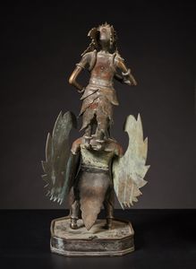 Arte Sud-Est Asiatico : Grande Garuda in bronzo Birmania, XIX secolo  - Asta Asta 373 | ARTE ORIENTALE E ISLAMICA - ARTE ORIENALE E WUNDERKAMMER Online - Associazione Nazionale - Case d'Asta italiane