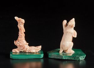 Arte Cinese : Gruppo di cinque piccoli intagli in corallo per l'esportazione  Cina, XX secolo  - Asta Asta 373 | ARTE ORIENTALE E ISLAMICA - ARTE ORIENALE E WUNDERKAMMER Online - Associazione Nazionale - Case d'Asta italiane