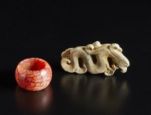 Arte Cinese : Quattro intagli in giada  Cina, dinastia Qing, secolo XIX  - Asta Asta 373 | ARTE ORIENTALE E ISLAMICA - ARTE ORIENALE E WUNDERKAMMER Online - Associazione Nazionale - Case d'Asta italiane