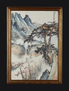 Arte Cinese : Tre dipinti in cornice Cina, XX secolo  - Asta Asta 373 | ARTE ORIENTALE E ISLAMICA - ARTE ORIENALE E WUNDERKAMMER Online - Associazione Nazionale - Case d'Asta italiane