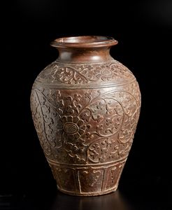 Arte Cinese - Vaso cizhou  Cina, dinastia Qing, XIX secolo