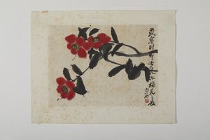 Arte Cinese : Gruppo di quattro dipinti su carta ed una xilografia Cina, XIX secolo  - Asta Asta 373 | ARTE ORIENTALE E ISLAMICA - ARTE ORIENALE E WUNDERKAMMER Online - Associazione Nazionale - Case d'Asta italiane