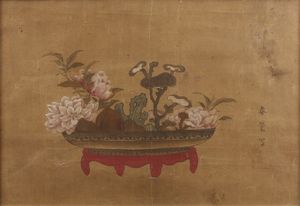 Arte Cinese - Composizione vegetale Cina, dinastia Qing, XVII secolo