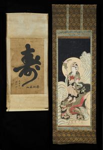 Arte Cinese - Due dipinti verticali Cina, dinastia Qing (?), inizi XX secolo